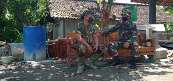  Diskusi Sesama Anggota Satgas, Semangat Sukseskan Program TMMD 110 Bojonegoro